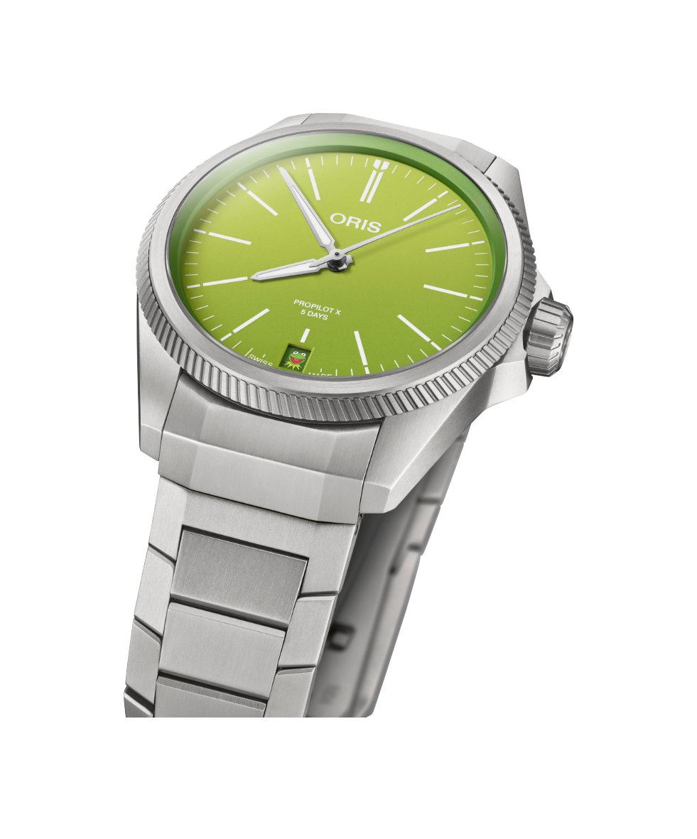 Oris ProPilot X Kermit Edition 01 400 7778 7157-Set | 39 mm 34333 - Oris ProPilot X Kermit Edition