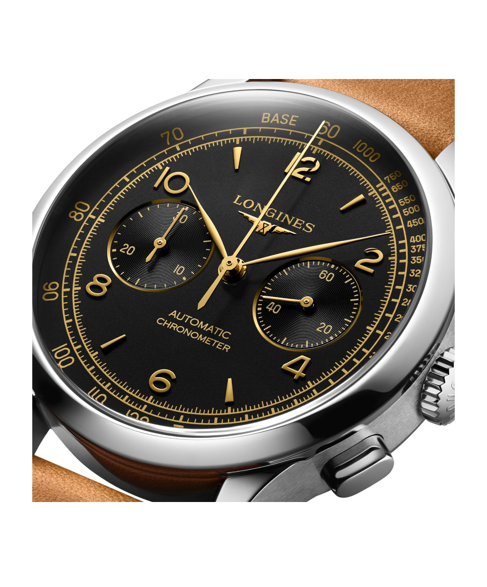 Longines Record Chrono Auto 40mm L2.921.4.56.2 | 40 mm 33408 - Longines Record Chrono Auto 40mm