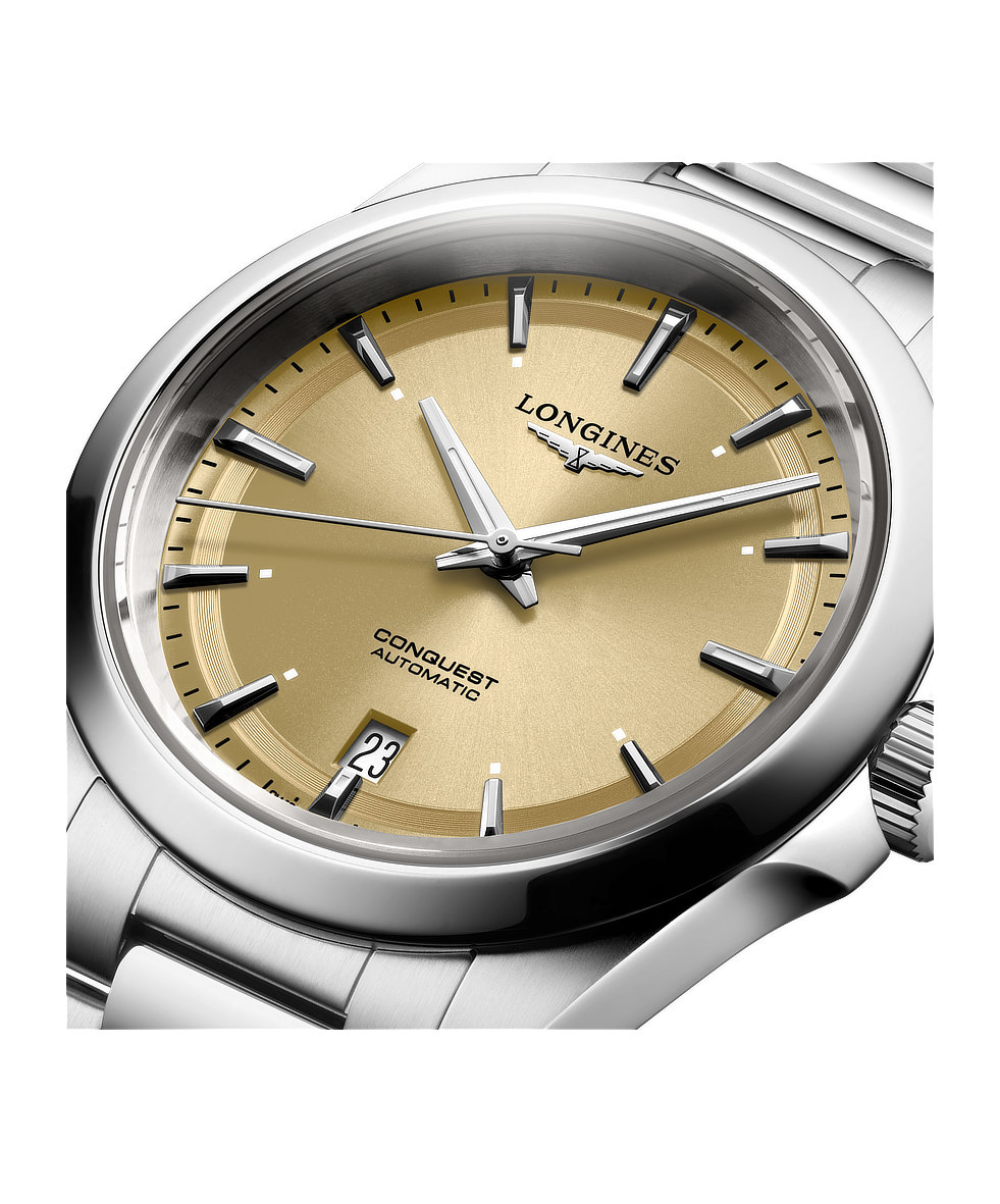 Longines Conquest 38mm Champagne Acciaio Automatico L3.720.4.62.6 | 38 mm 37381 - Longines Conquest 38mm Champagne Acciaio Automatico