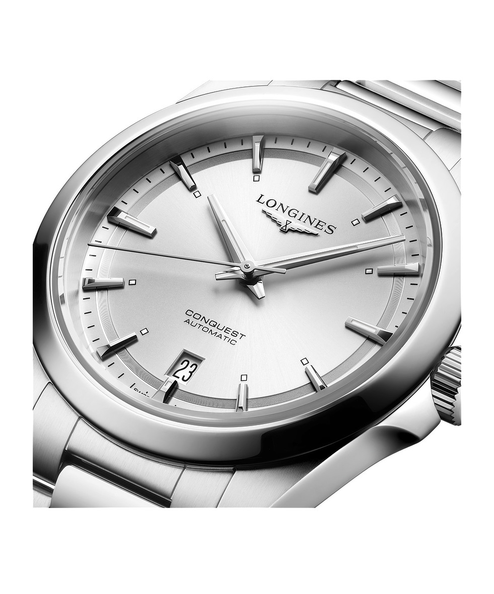 Longines Conquest 38mm Argento Acciaio Automatico L3.720.4.72.6 | 38 mm 37376 - Longines Conquest 38mm Argento Acciaio Automatico