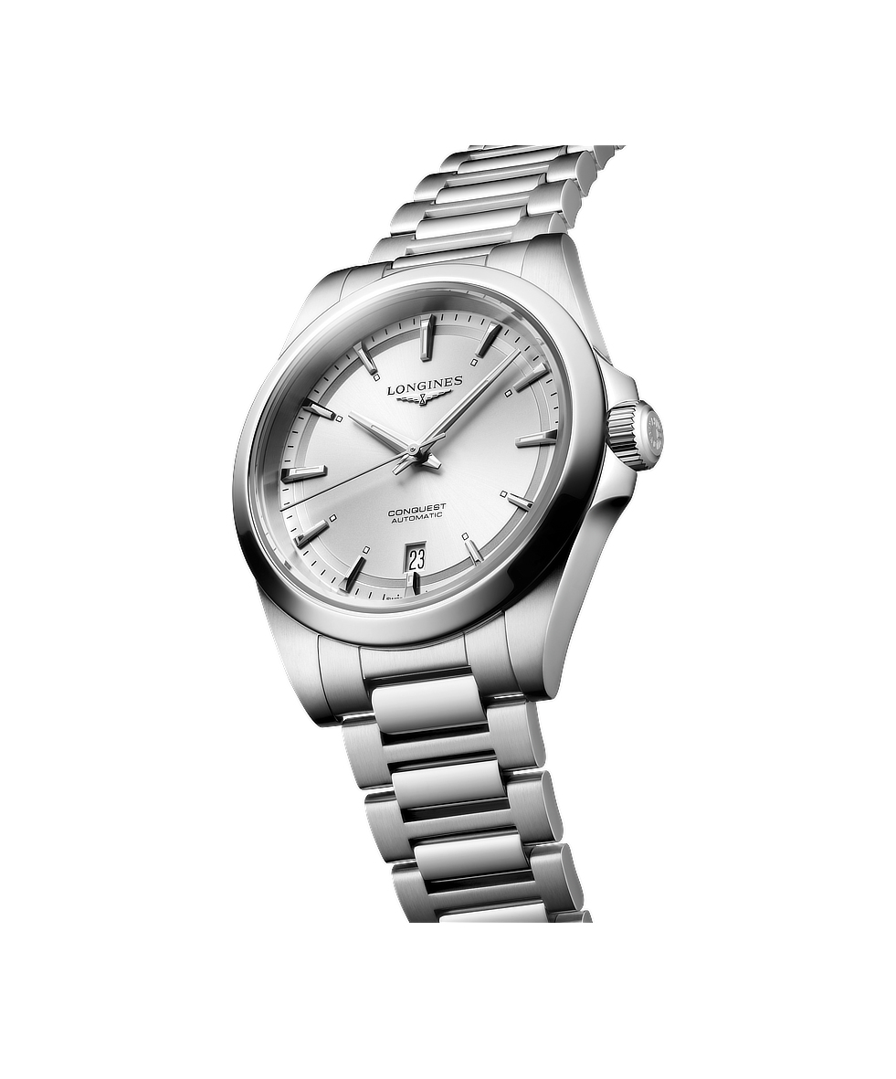 Longines Conquest 38mm Argento Acciaio Automatico L3.720.4.72.6 | 38 mm 37377 - Longines Conquest 38mm Argento Acciaio Automatico
