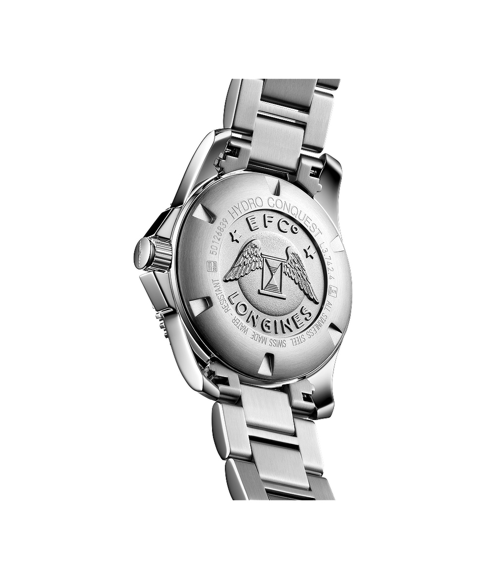 Longines Hydroconquest 41mm Nero Lunetta Alluminio Acciaio Automatico L3.742.4.56.6 | 41 mm 37511 - Longines Hydroconquest 41mm Nero Lunetta Alluminio Acciaio Automatico