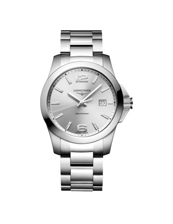 Orologio Longines Conquest Argento 41mm Acciaio Quarzo L3-759-4-76-6 - Vista frontale