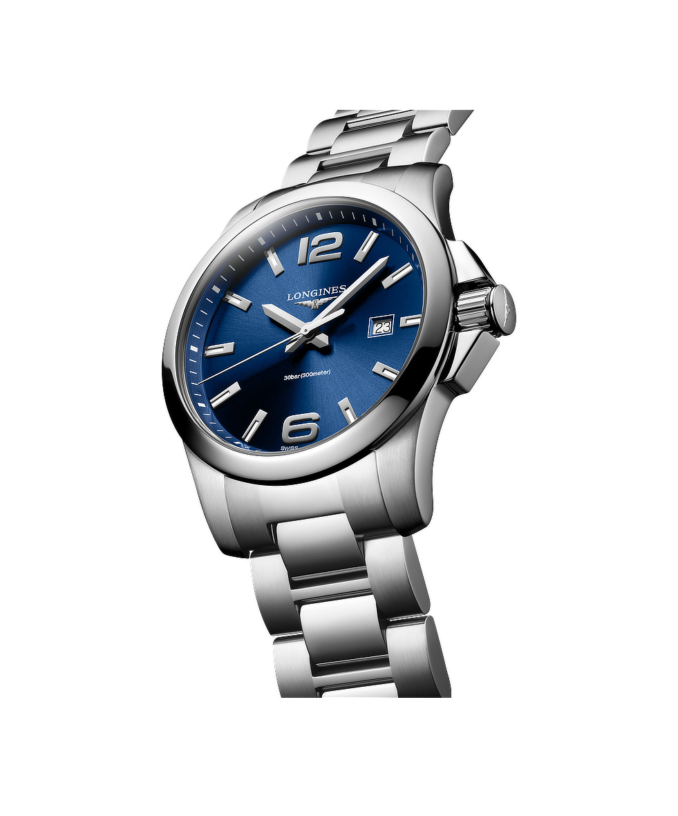 Longines Conquest 43mm Blu Acciaio Quarzo L3.760.4.96.6 | 43 mm 37448 - Longines Conquest 43mm Blu Acciaio Quarzo
