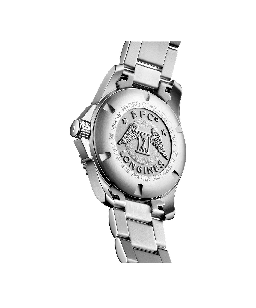 Longines Hydroconquest 41mm Nero Lunetta Ceramica Verde Acciaio Automatico L3.781.4.05.6 | 41 mm 37309 - Longines Hydroconquest 41mm Nero Lunetta Ceramica Verde Acciaio Automatico