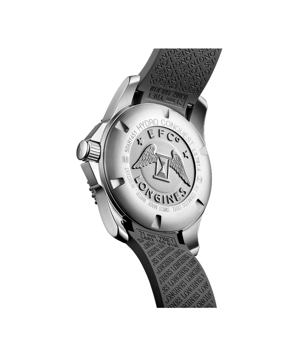Longines Hydroconquest 41mm Grigio Lunetta Ceramica Gomma Automatico L3.781.4.76.9 | 41 mm 37337 - Longines Hydroconquest 41mm Grigio Lunetta Ceramica Gomma Automatico