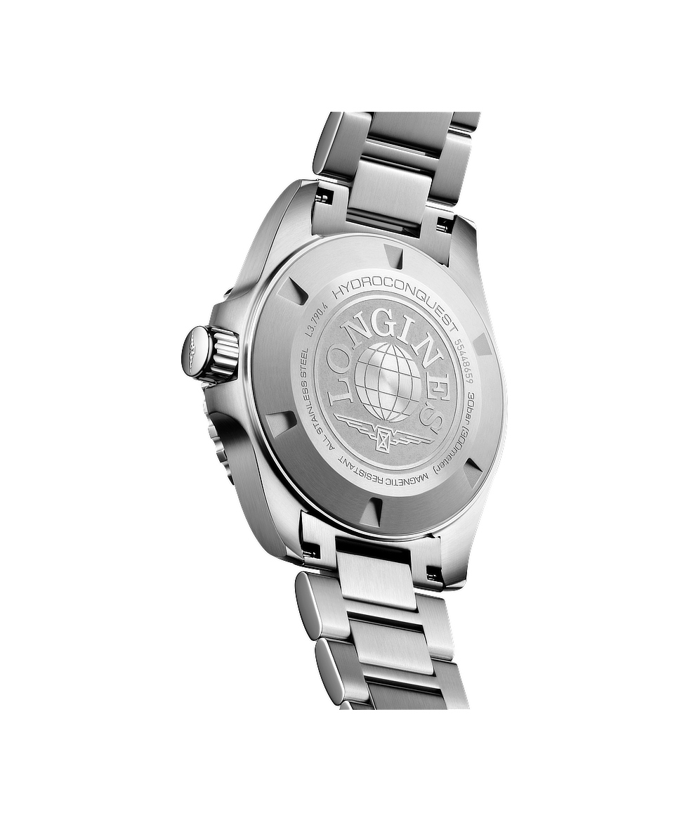 Longines Hydroconquest GMT 41mm Verde Lunetta Ceramica Acciaio Automatico L3.790.4.06.6 | 41 mm 37599 - Longines Hydroconquest GMT 41mm Verde Lunetta Ceramica Acciaio Automatico