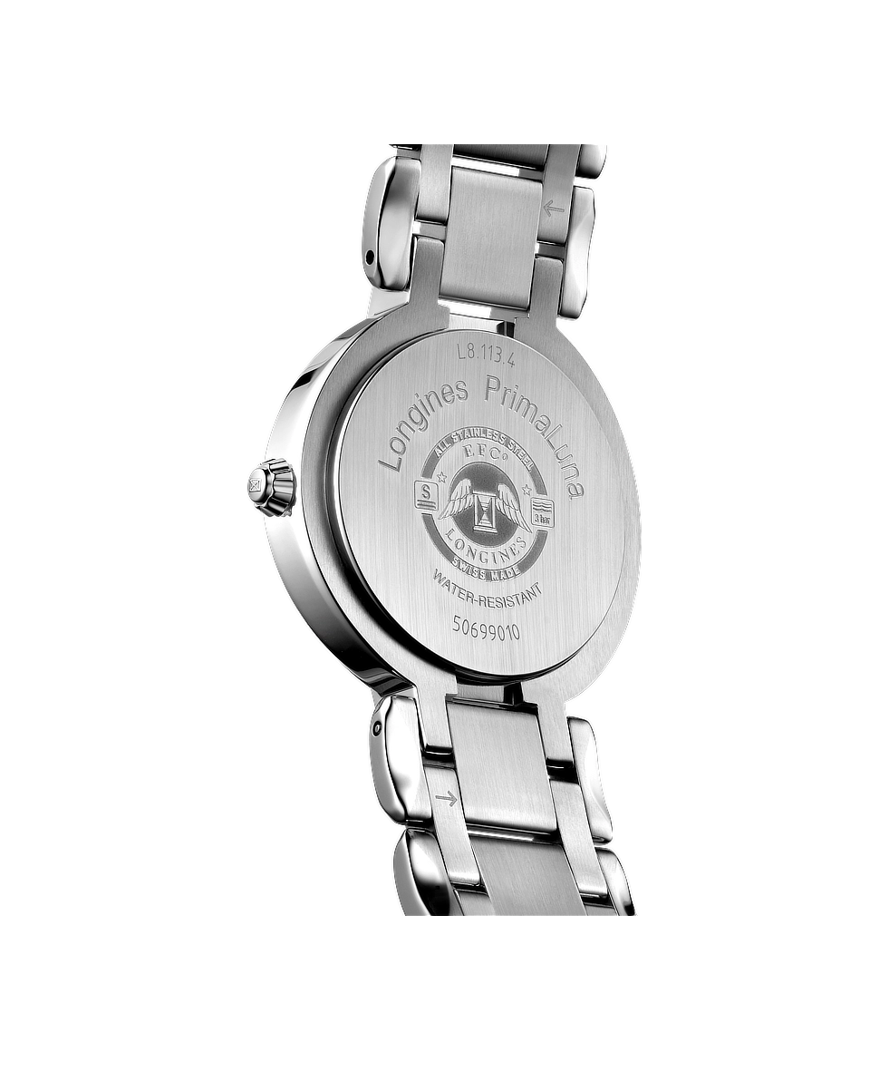 Longines Primaluna 30mm Madreperla Blu e Diamanti Acciaio Automatico L8.113.4.98.6 | 30 mm 37686 - Longines Primaluna 30mm Madreperla Blu e Diamanti Acciaio Automatico