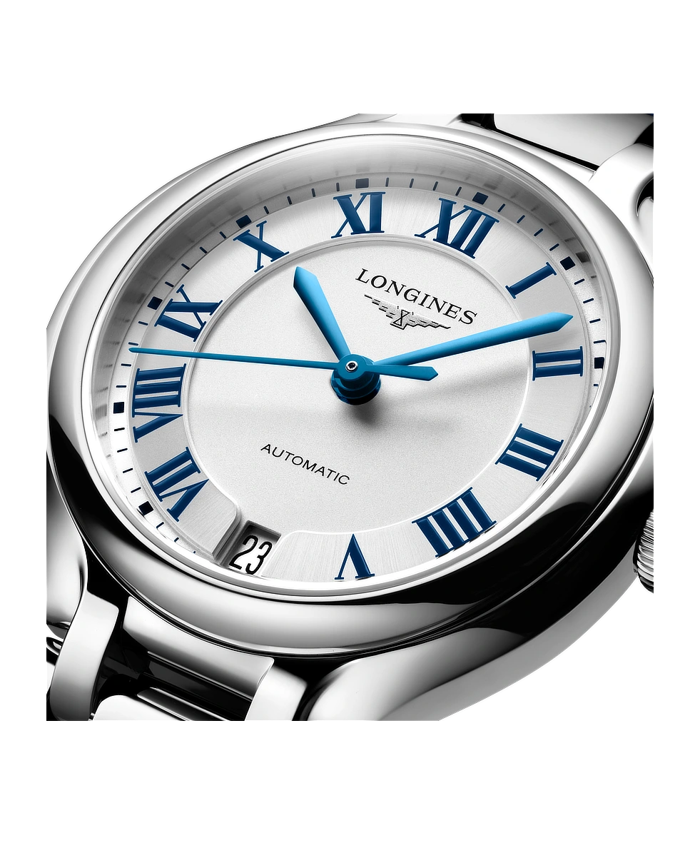 Longines Primaluna 34mm Argento Cinturino Pelle Automatico L8.124.4.71.2 | 34 mm 37693 - Longines Primaluna 34mm Argento Cinturino Pelle Automatico