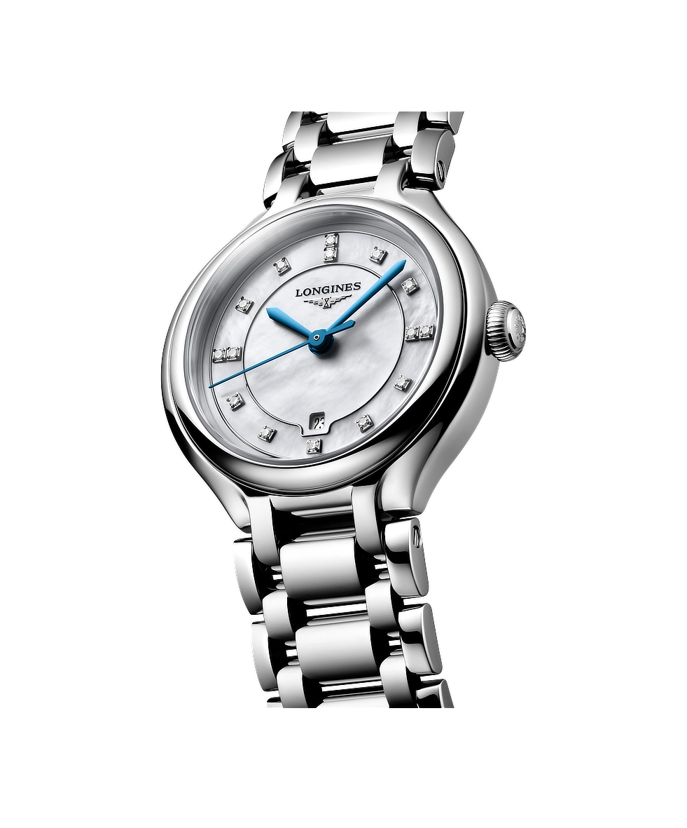 Longines Primaluna 30mm Madreperla e Diamanti Acciaio Quarzo L8.142.4.87.6 | 30 mm 37664 - Longines Primaluna 30mm Madreperla e Diamanti Acciaio Quarzo