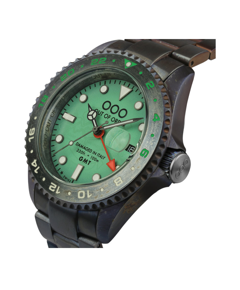 Out of Order Swiss GMT Venezia Ultra Distressed Quartz Gmt 44mm OOO.001-19.VE | 44 mm 35920 - Out of Order Swiss GMT Venezia Ultra Distressed Quartz Gmt 44mm