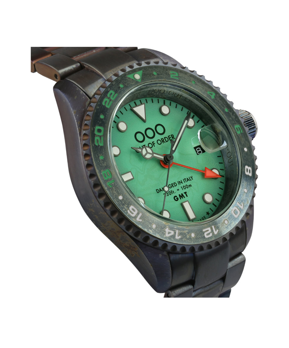 Out of Order Swiss GMT Venezia Ultra Distressed Quartz Gmt 44mm OOO.001-19.VE | 44 mm 35922 - Out of Order Swiss GMT Venezia Ultra Distressed Quartz Gmt 44mm
