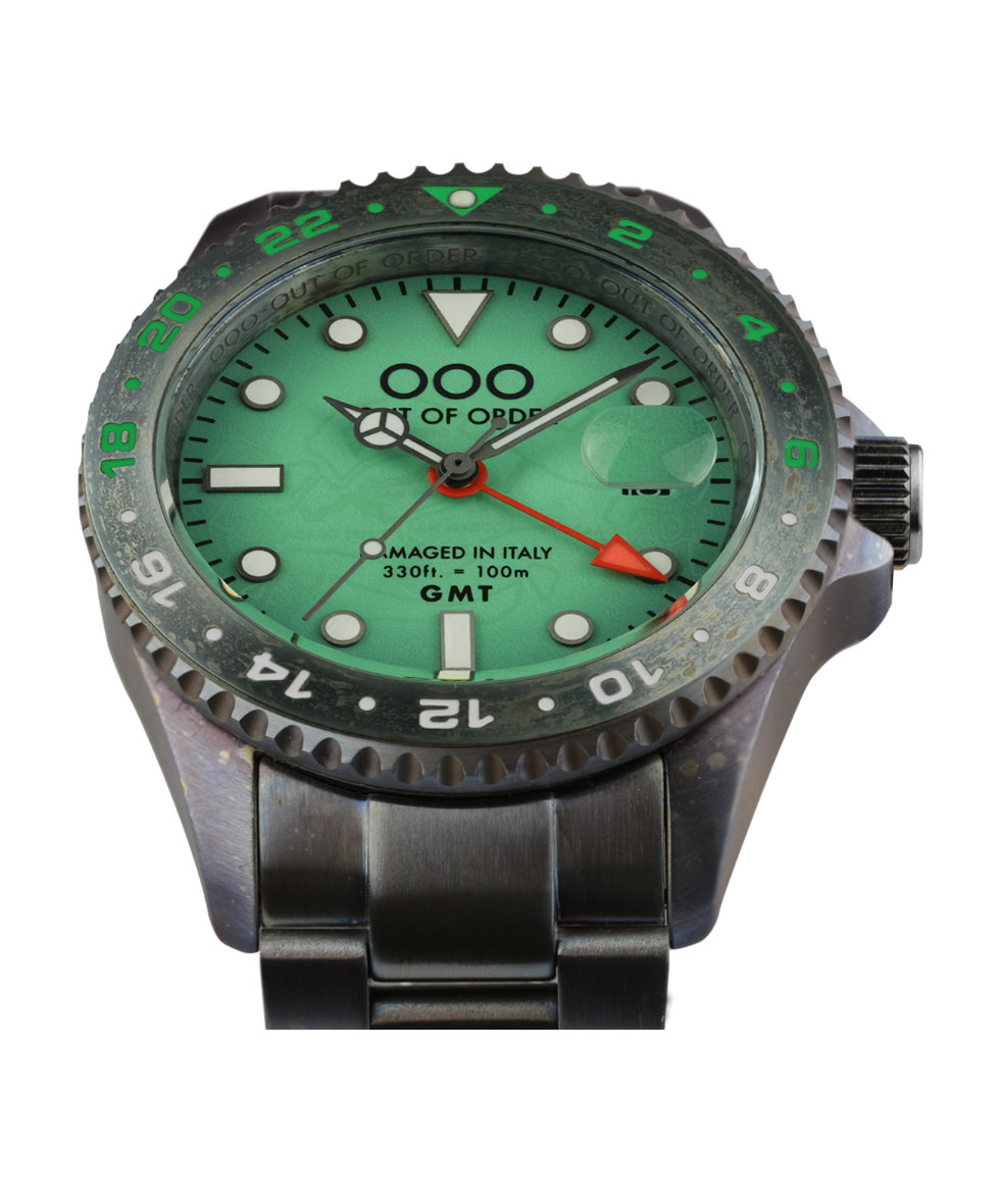 Out of Order Swiss GMT Venezia Ultra Distressed Quartz Gmt 44mm OOO.001-19.VE | 44 mm 35924 - Out of Order Swiss GMT Venezia Ultra Distressed Quartz Gmt 44mm