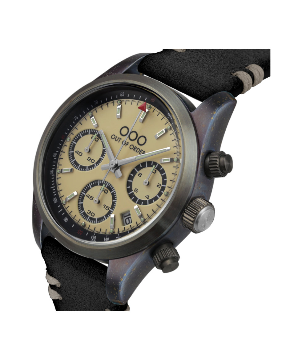 Out of Order Sporty Cronografo Ultra Distressed Quartz 40mm OOO.001-23.CR.NE | 40 mm 35984 - Out of Order Sporty Cronografo Ultra Distressed Quartz 40mm