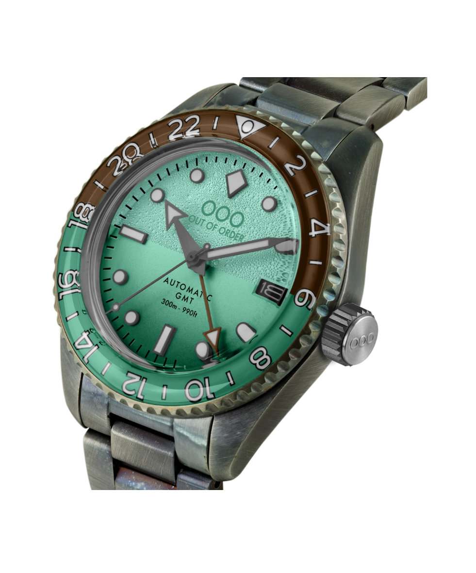 Out of Order Shaker After Eight Ultra Distressed Auto Gmt 40mm OOO.001-25.AE.BAND | 40 mm 35831 - Out of Order Shaker After Eight Ultra Distressed Auto Gmt 40mm
