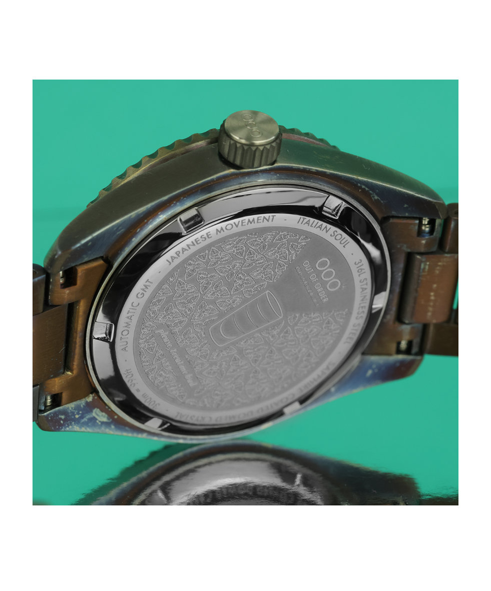 Out of Order Shaker After Eight Ultra Distressed Auto Gmt 40mm OOO.001-25.AE.BAND | 40 mm 35832 - Out of Order Shaker After Eight Ultra Distressed Auto Gmt 40mm