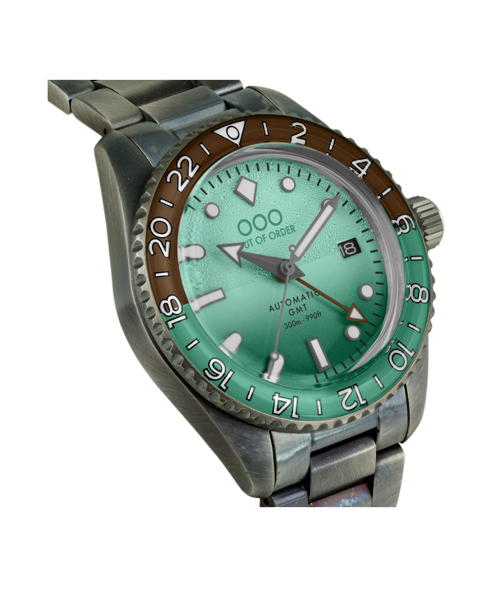 Out of Order Shaker After Eight Ultra Distressed Auto Gmt 40mm OOO.001-25.AE.BAND | 40 mm 35833 - Out of Order Shaker After Eight Ultra Distressed Auto Gmt 40mm