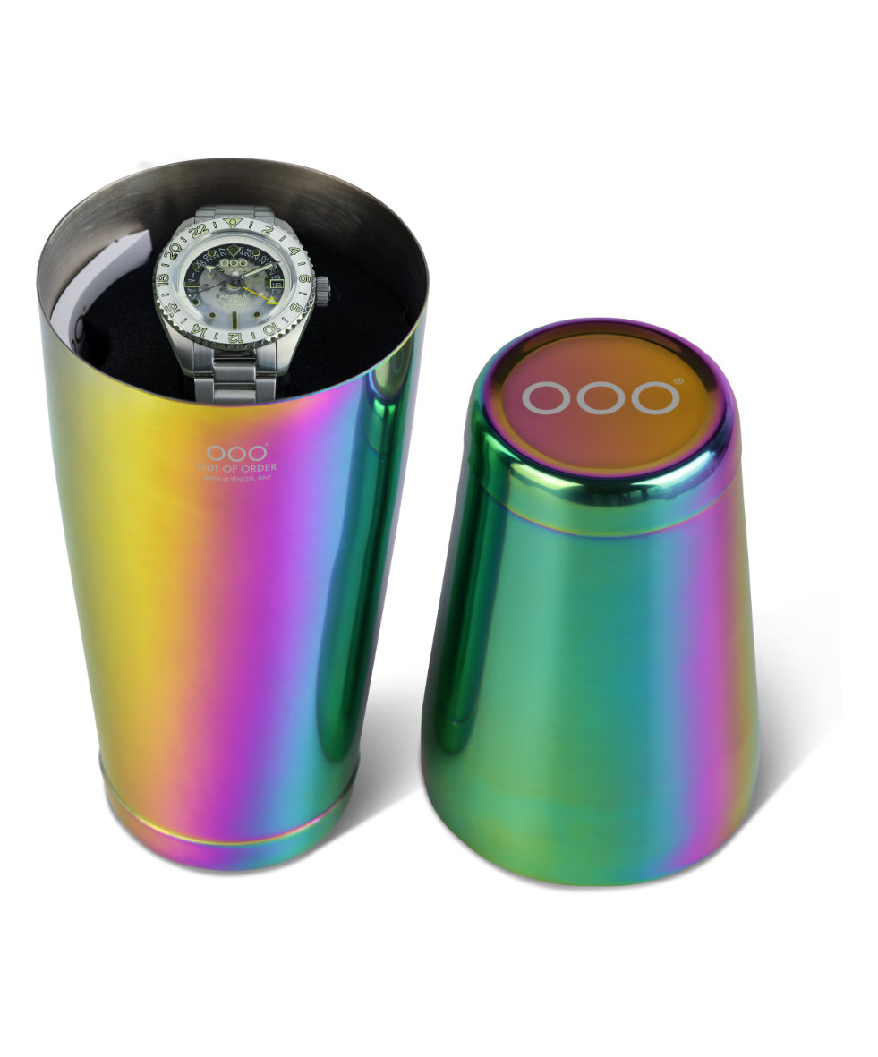 Out of Order Shaker Gin Tonic Ultra Brushed Auto Gmt 40mm - Limited Edition OOO.001-25.GT.BAND.SS | 40 mm 36287 - Out of Order Shaker Gin Tonic Ultra Brushed Auto Gmt 40mm - Limited Edition
