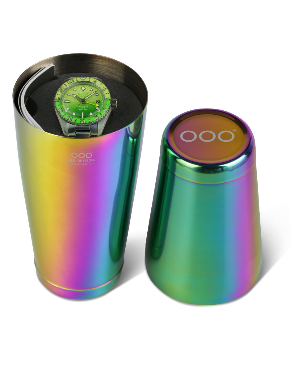 Out of Order Shaker Midori Sour Ultra Distressed Auto Gmt 40mm OOO.001-25.MI.BAND | 40 mm 35852 - Out of Order Shaker Midori Sour Ultra Distressed Auto Gmt 40mm