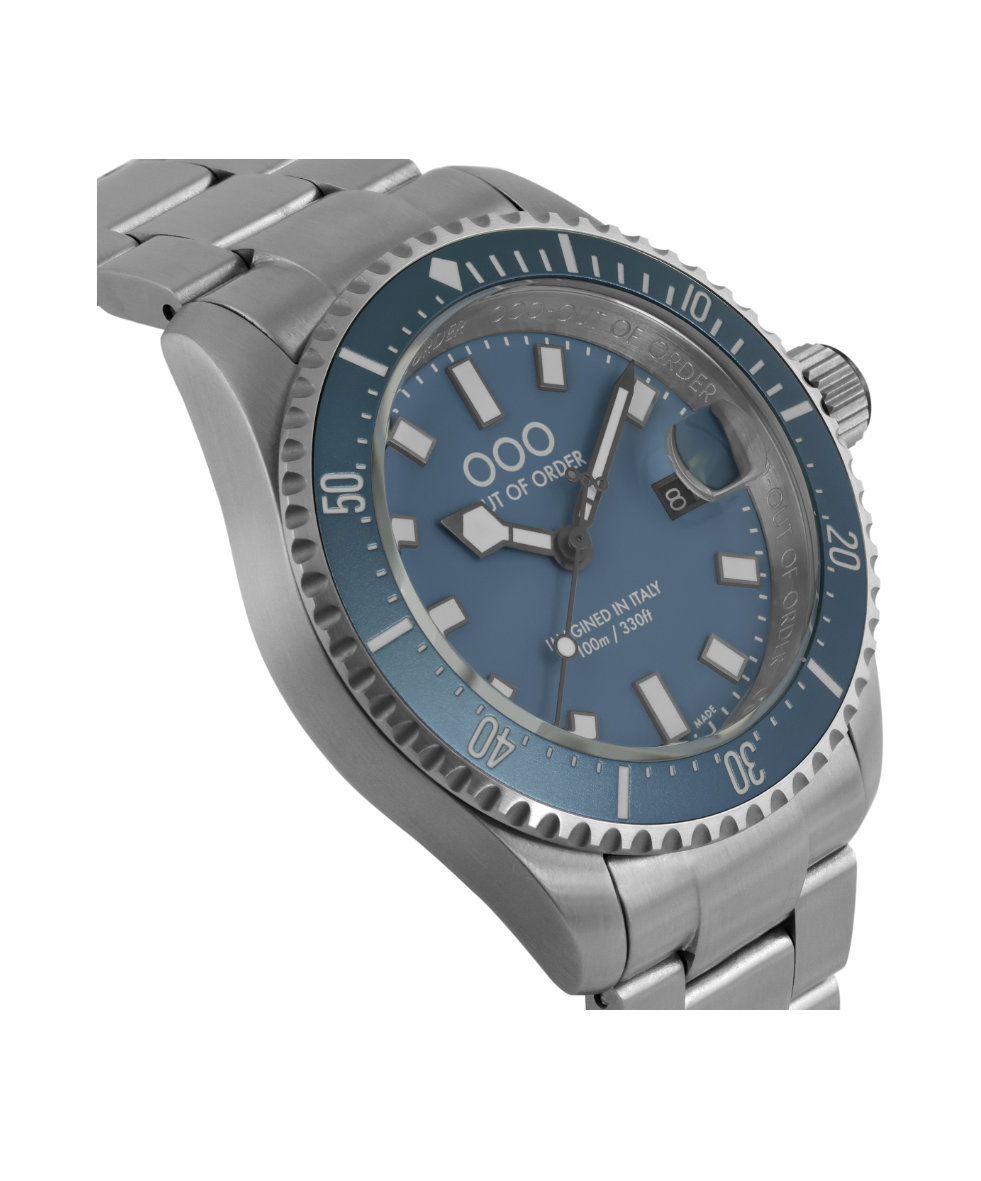 Out of Order Casanova Ultra Brushed Quartz 43mm OOO.001-27.BL.BI.SS | 43 mm 35999 - Out of Order Casanova Ultra Brushed Quartz 43mm