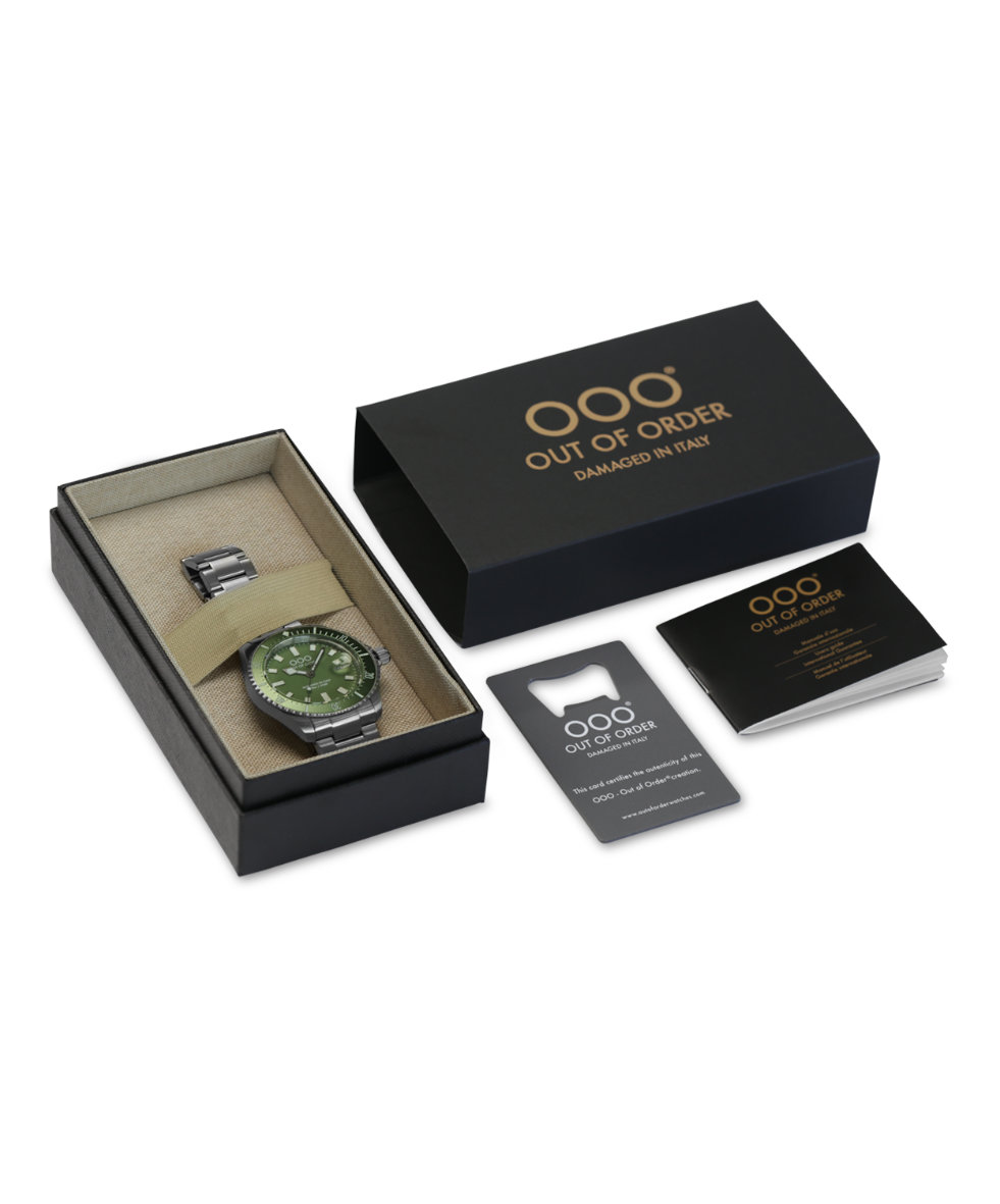 Out of Order Casanova Ultra Brushed Quartz 43mm OOO.001-27.VE.SS | 43 mm 35996 - Out of Order Casanova Ultra Brushed Quartz 43mm